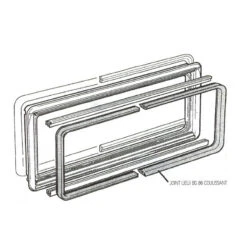 DOMETIC Joint Extérieur Baie S3/S4 Coulissante