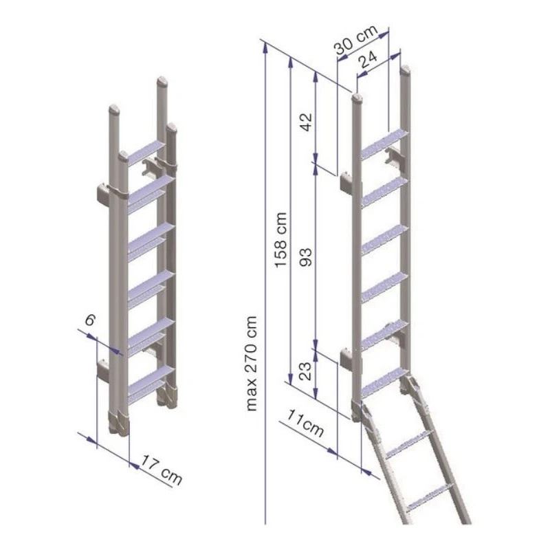 THULE Ladder Deluxe 11 Steps Double 3 THULE Ladder Deluxe 11 Steps Double – Image 3